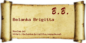 Belanka Brigitta névjegykártya